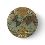 Antique Map Series Button