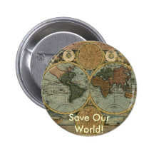 Antique Map Series Button