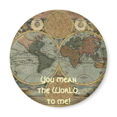 Antique Map Series Fridge Magnet by RavenSpiritPrints