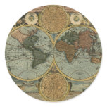 Antique Map Series stickers