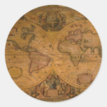 ANTIQUE MAP STICKERS