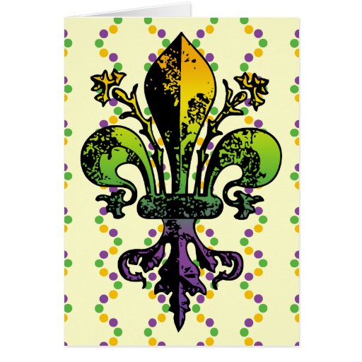 Antique Mardi Gras Fleur Cards