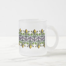 Antique Mardi Gras Fleur Coffee Mugs