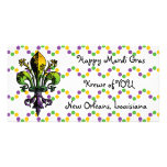 Antique Mardi Gras Fleur Customised Photo Card