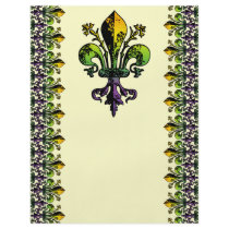 Antique Mardi Gras Fleur Personalized Flyer