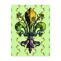 Antique Mardi Gras Fleur Post Cards