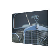 antique mercedes 4 canvas print