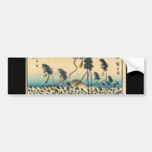 Antique Mt. Fuji Painting c. 1800s Japan Bumper Sticker
