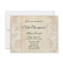 Antique Music Recital Invitation