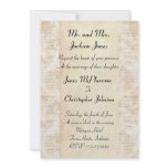 Antique Music Sheet Wedding Invitation