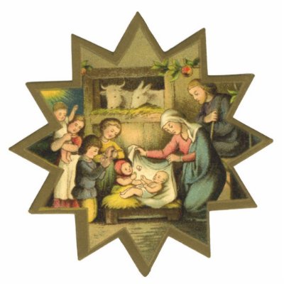 Antique Nativity Christmas Ornament Cut Outs by lkranieri
