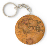 Antique Old Vintage Map Series Key-chain keychains