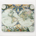 Antique Old World Map by Pieter Goos, 1666 mousepads