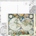 Antique Old World Map by Pieter Goos, 1666 postcards