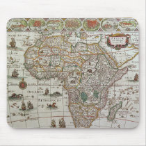 Antique Old World Map of Africa, c. 1635 Mouse Pad