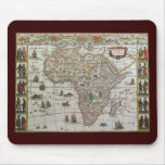 Antique Old World Map of Africa, c. 1635 Mouse Pads