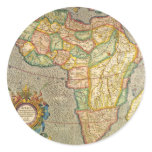 Antique Old World Mercator Map of Africa, 1633 Round Stickers