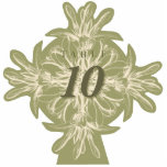 Antique Olive Floral Table Number CutOut photo sculptures