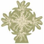 Antique Olive Floral Table Number photo sculptures