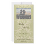 Antique Olive Floral Thank You Photo Card photo cards