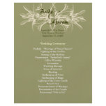 Antique Olive Floral Wedding Program flyers