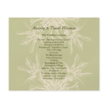 Antique Olive Floral Wedding Program