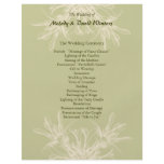 Antique Olive Floral Wedding Program flyers