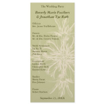 Antique Olive Floral Wedding Program