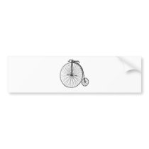 Antique Penny Farthing Bicycle Bumper Stickers
