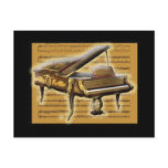 Antique Piano and Music Notation postcards