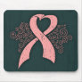 Antique Pink Ribbon Mousepads