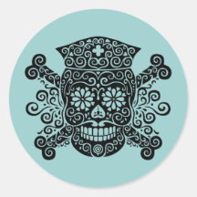 Antique Pirate Nurse Round Sticker