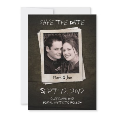 Antique Polaroid Unique Save The Date Announcement by berryberrysweet