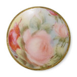 Antique Porcelain Button Art, Roses magnets