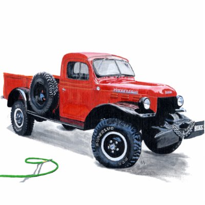 Antique Power Wagon Truck Sculpture Cut Out by mozache