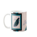 Antique Print of Gorgeous Peacock Mugs