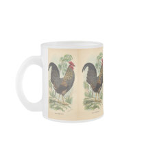 Antique Print Vintage Rooster Cockerel Coffee Mug