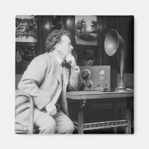Antique Radio, early 1900s Fridge Magnets