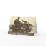 Antique Railroad Engine Card