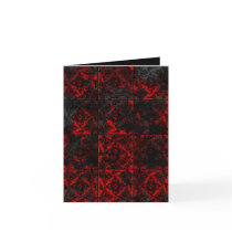 Antique Red Gothic wedding RSVP invite Card