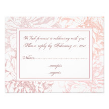 Antique Rose RSVP Custom Invite