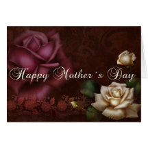 Antique Roses Mother´s Day Greeting Card