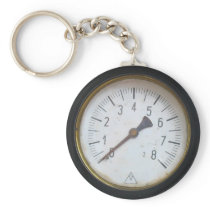 Antique Round Pressure Metre Gauge Keychain