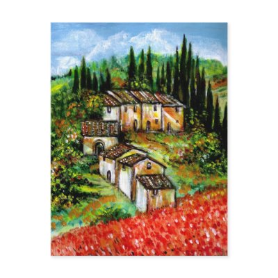 ANTIQUE RUSTIC VILLAGE IN TUSCANY POST CARD by bulgan_lumini