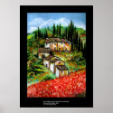 ANTIQUE RUSTIC VILLAGE IN TUSCANY posters