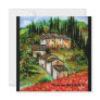 ANTIQUE RUSTIC VILLAGE IN TUSCANY, red blue black