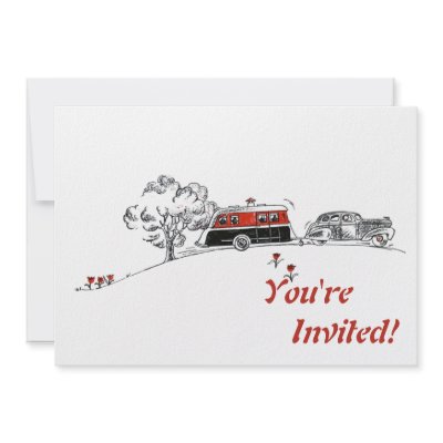 Antique RV Camper and Car Drawing by angela65