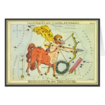 Antique Sagittarius, Archer, Signs of the Zodiac Cards