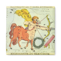 Antique Sagittarius, Archer, Signs of the Zodiac Magnet