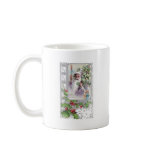 Antique Santa in Purple Coat with Xmas Tree Coffee Mugs